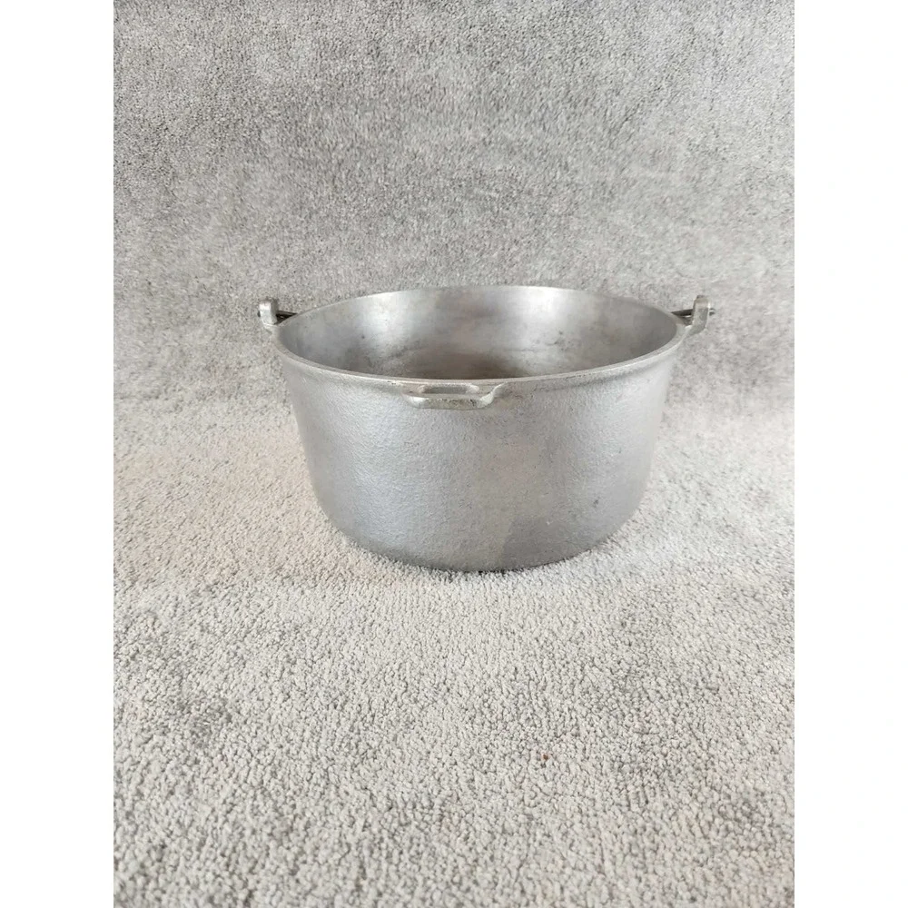 Club Aluminum Dutch Oven Silver Hammered Hammercraft Vintage Pot 12in